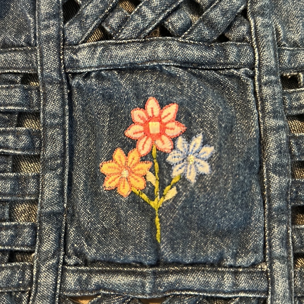 90’denim Patch Work Vest - image 3